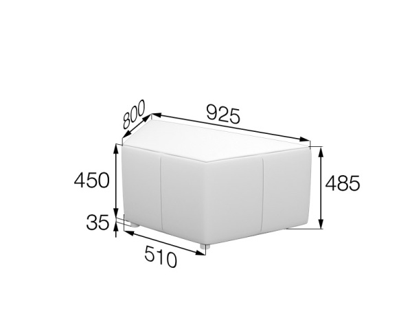 MVK28373 Пуф трапеция Or-90 Bravo_A yellow