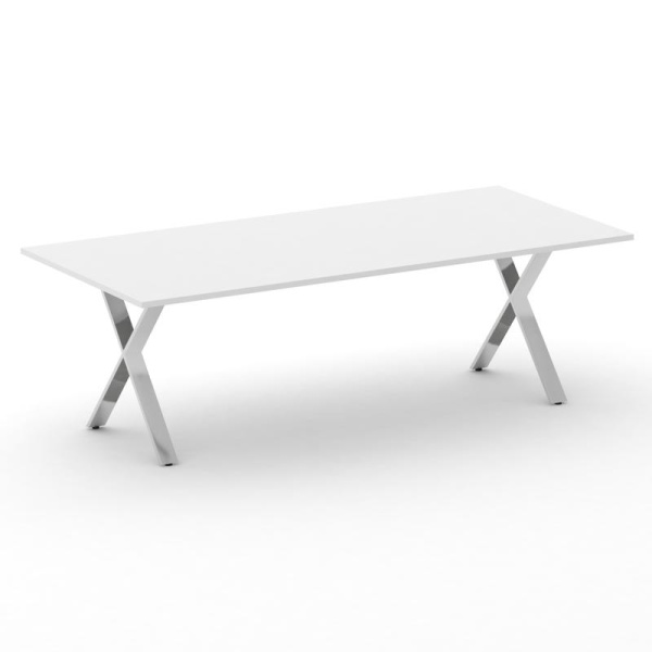 Cross Стол для переговоров CRF.PRG-2 Белый F/Нерж. Сталь 2400*1100*750