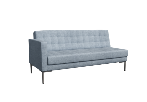 Forest Секция с подлокотником трехместная FR-SP-03 (R) Enzo 994/Металл Серый 185х80х84см