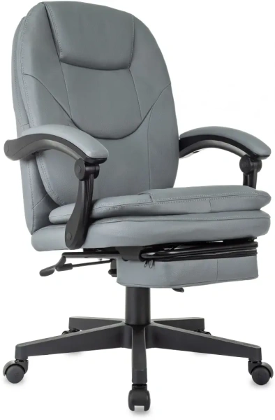 Кресло руководителя Бюрократ CH-868N-BF серый эко.кожа крестов. пластик подст.для ног Кресло руководителя Бюрократ CH-868N-BF серый эко.кожа крестов. пластик подст.для ног