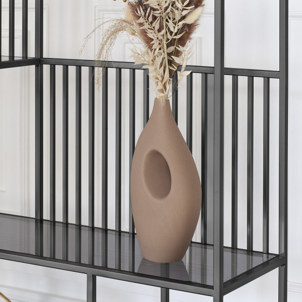 Стеллаж SOHO, черный, стекло, 90x30x192 Стеллаж SOHO, черный, стекло, 90x30x192