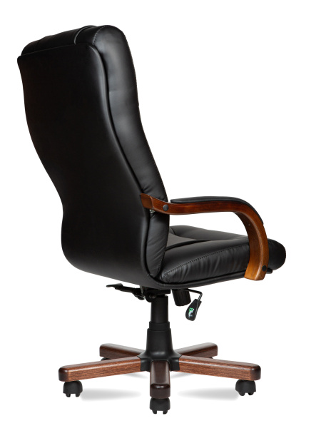 Кресло для руководителя Бонн A LX (орех Тай) кожа (черная)