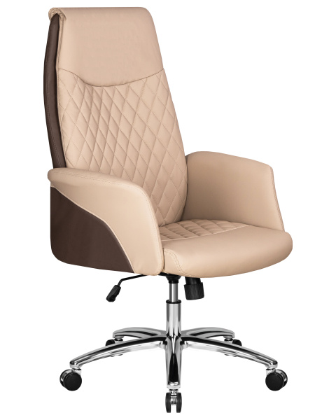 Офисное кресло для руководителей DOBRIN LEONARD (коричнево-бежевый)