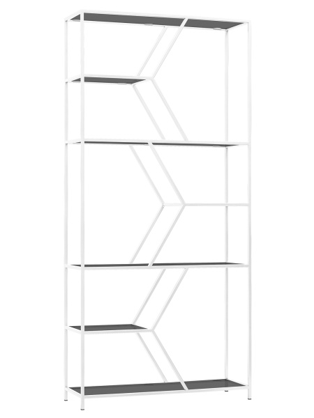 Стеллаж MALTA MINI, белый, тонированное стекло, 80x30x175 Стеллаж MALTA MINI, белый, тонированное стекло, 80x30x175