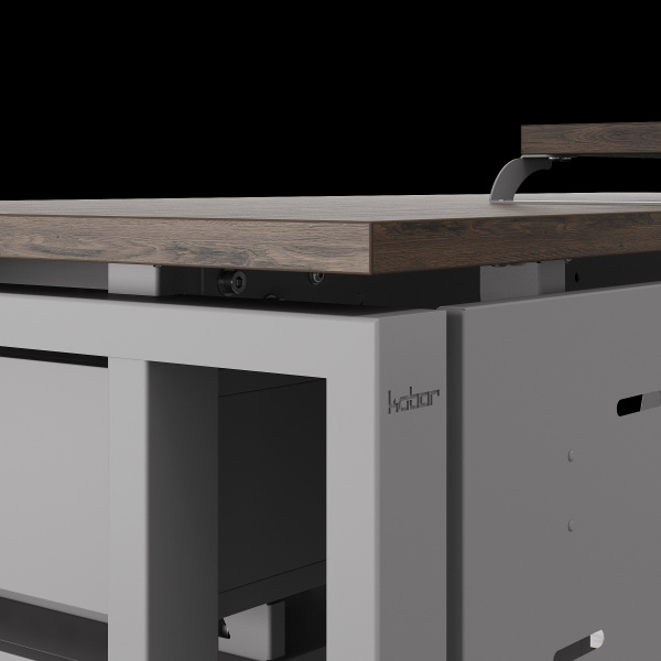 Стол компьютерный Kobor KTS2-80/60 aluminum/charlston Стол компьютерный Kobor KTS2-80/60 aluminum/charlston