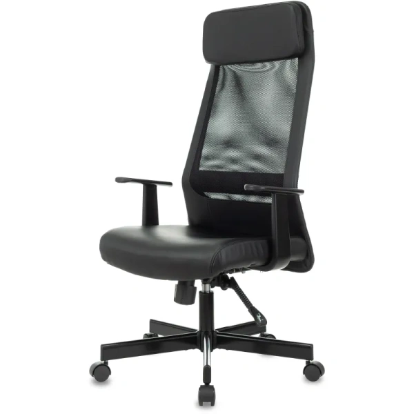 Кресло VB_EChair-651 TPU кожзам черный, сетка черая,металл Кресло VB_EChair-651 TPU кожзам черный, сетка черая,металл