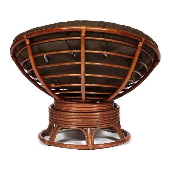 Кресло-качалка PAPASAN/ПАПАСАН w 23/01 B /с подушкой/ 115х78х104 см, Pecan (орех), ткань Коричневый, 3М7-147
