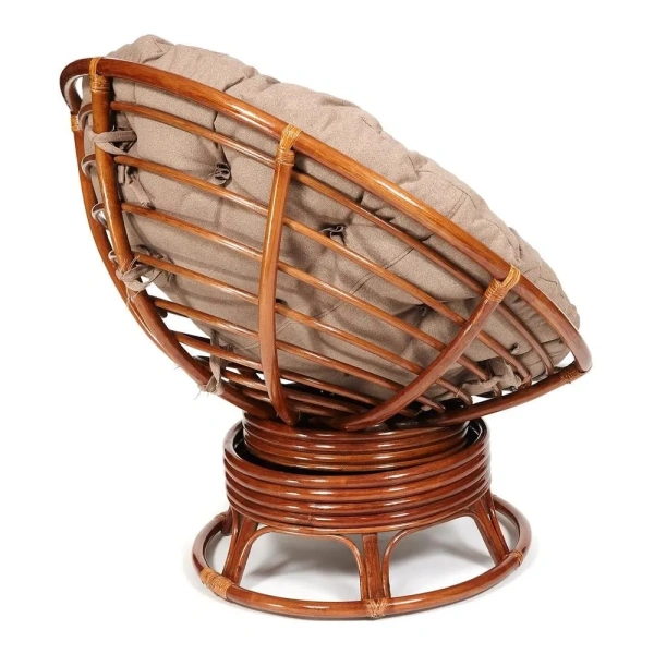 Кресло-качалка PAPASAN/ПАПАСАН w 23/01 B /с подушкой/ 115х78х104 см, Pecan (орех), экошерсть Коричневый, 1811-5 Кресло-качалка PAPASAN/ПАПАСАН w 23/01 B /с подушкой/ 115х78х104 см, Pecan (орех), экошерсть Коричневый, 1811-5