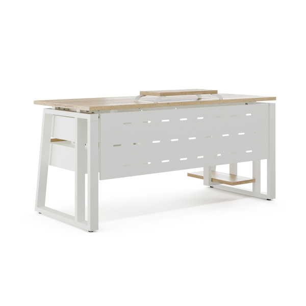 Стол компьютерный Kobor KTS2-180/80 white/natural