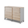Шкаф-купе Kobor HK/2-120/40/M aluminum/natural