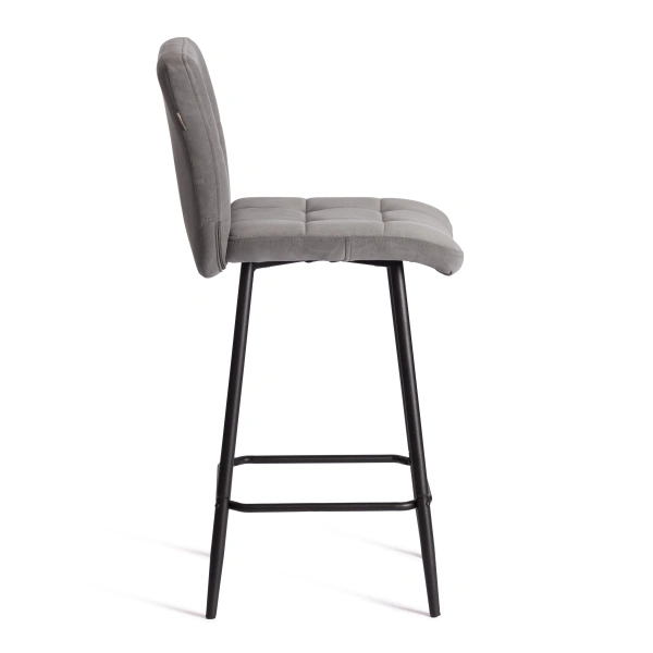 Полубарный стул Medeo/Медео велюр, серый, 29, 42х56х102 см