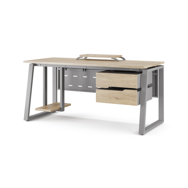 Стол компьютерный Kobor KTS1-80/60 aluminum/natural Стол компьютерный Kobor KTS1-80/60 aluminum/natural