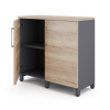 Шкаф распашной Kobor HR/2-90/60/M graphite/natural