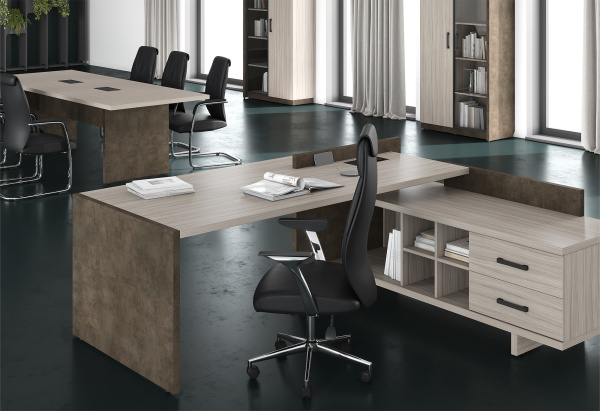 Кабинет руководителя WOOD&STONE Дрифтвуд темный Кабинет руководителя WOOD&STONE Дрифтвуд темный