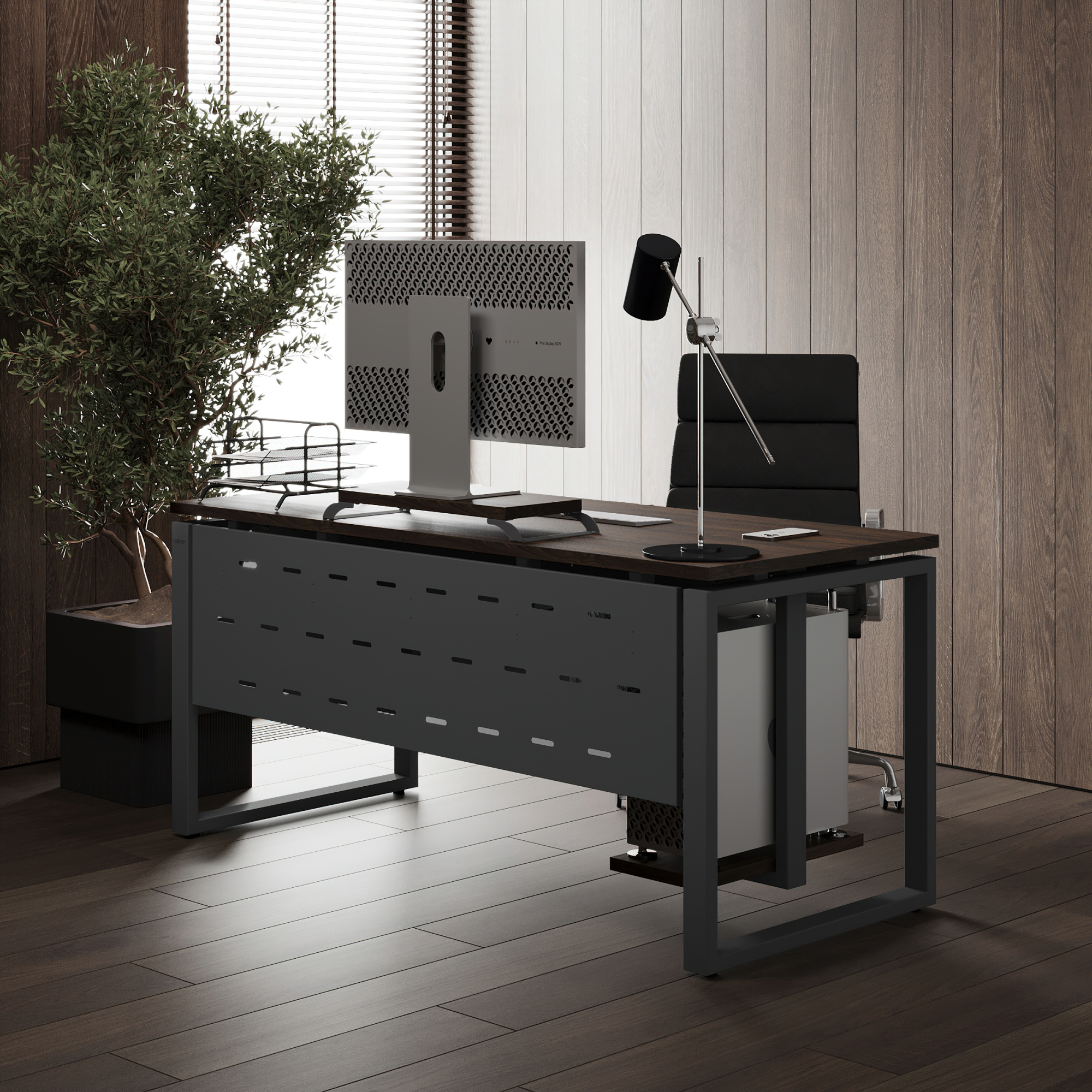 Стол офисный Kobor O1-80/80 black/charlston Стол офисный Kobor O1-80/80 black/charlston