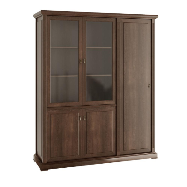 Ministry Шкаф для бумаг с одностворчатым гардеробом 169x55x212 дуб шоколад