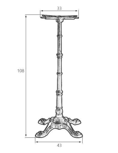 Подстолье барное DOBRIN LEONE HIGH