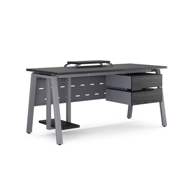 Стол офисный Kobor A-160/70 graphite/wood Стол офисный Kobor A-160/70 graphite/wood