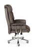 Кресло офисное / Президент / сталь + хром / темно-коричневая экокожа