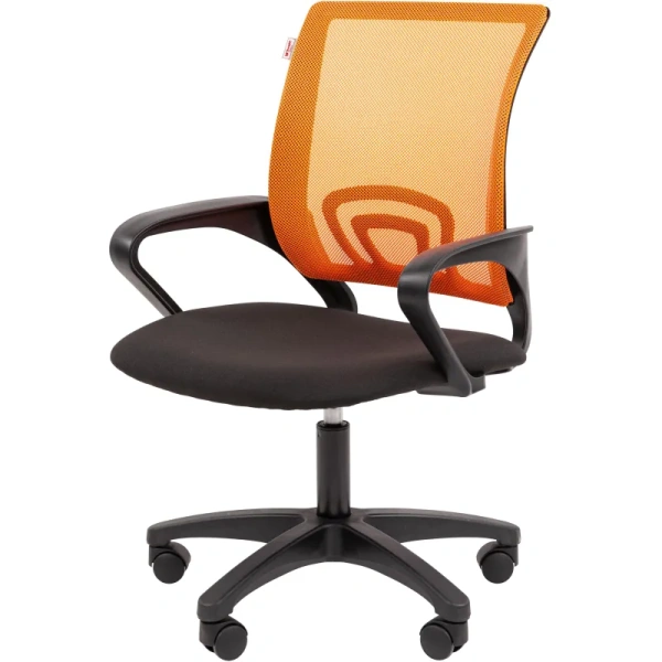 Кресло ТП 304 LT сетка/ткань,оранжевый/черный,пластик Кресло ТП 304 LT сетка/ткань,оранжевый/черный,пластик