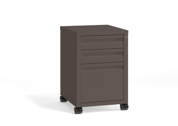Riva Metal Тумба мобильная металлическая (центральный замок) RM.TM-21 Металл Мокко 440*494*658