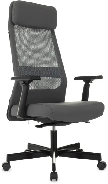 Кресло руководителя Бюрократ T-995 серый TW-04 Neo Grey сетка/ткань крестов. металл черный Кресло руководителя Бюрократ T-995 серый TW-04 Neo Grey сетка/ткань крестов. металл черный