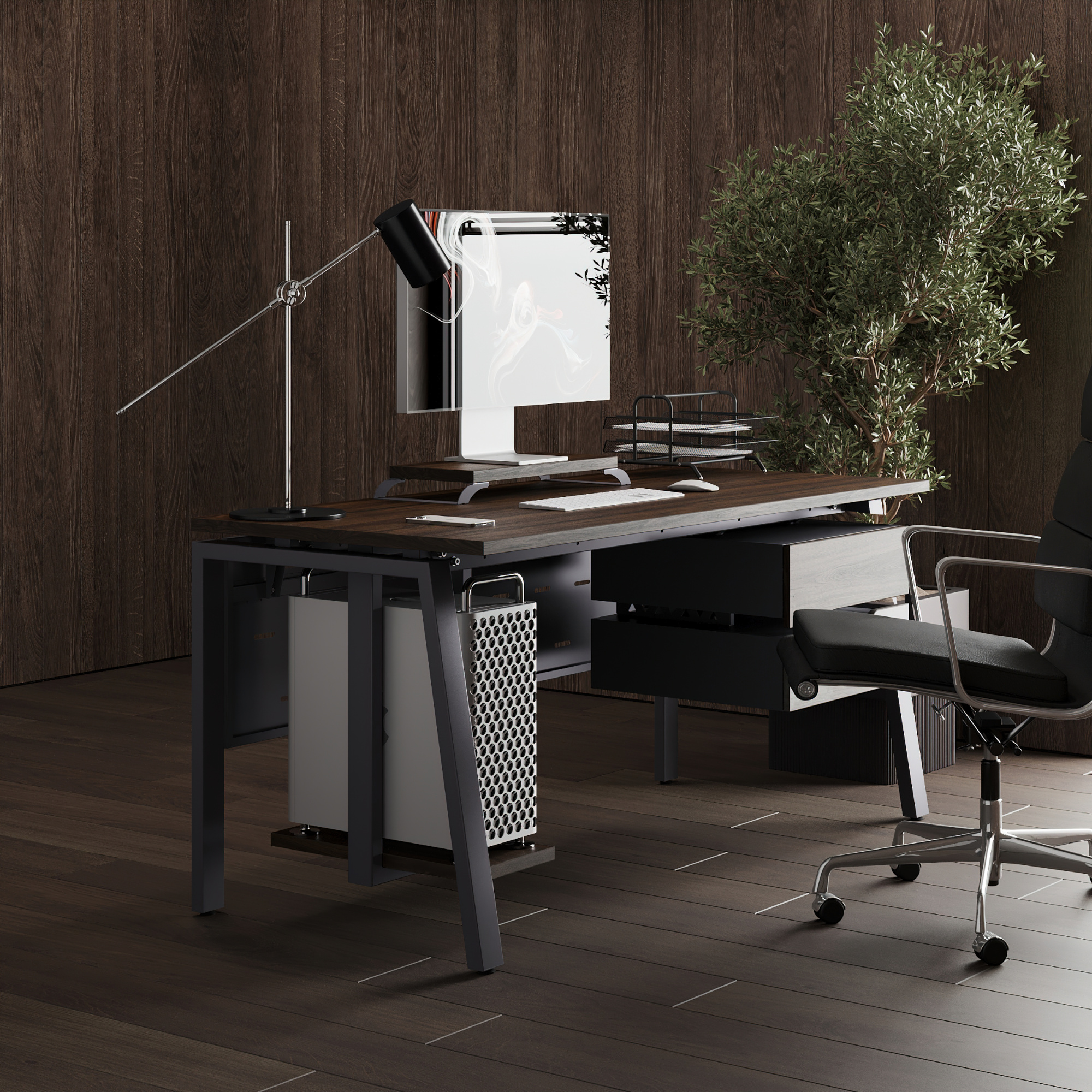 Стол офисный Kobor AB-180/80 graphite/charlston Стол офисный Kobor AB-180/80 graphite/charlston