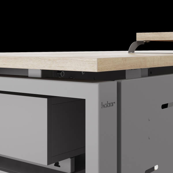Стол компьютерный Kobor KTS1-80/60 aluminum/natural Стол компьютерный Kobor KTS1-80/60 aluminum/natural