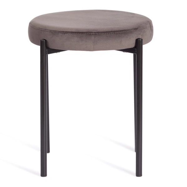 Табурет REVO (mod. 7034) ткань/металл, 44 х 44 х 47 см, темно-серый barkhat 14/черный