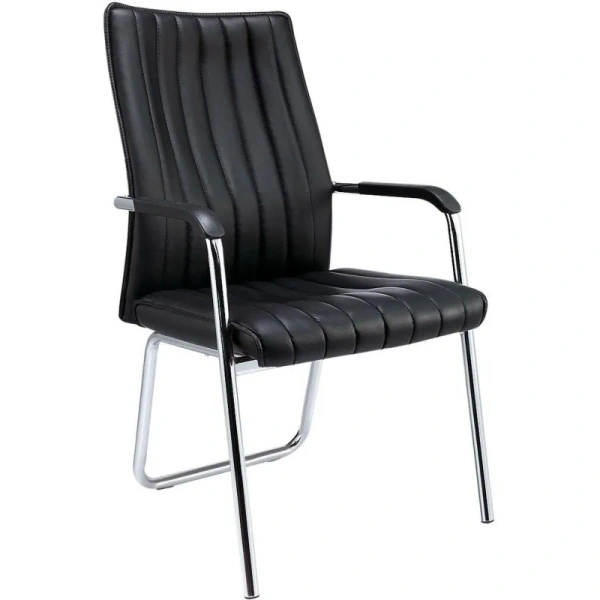 Конференц-кресло BN_TQ_Echair-811 VPU кожзам черный, хром Конференц-кресло BN_TQ_Echair-811 VPU кожзам черный, хром