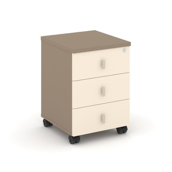 Estetica Тумба мобильная, усиленная ES.ТМ-3U Латте/Сатин 432*460*611