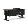 Стол офисный Kobor T-100/60 black/charlston