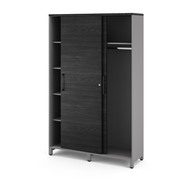 Шкаф-купе гардероб Kobor HKG/5-120/60/M aluminum/wood