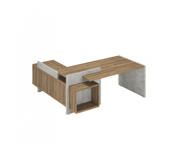 СФ-531212 / Стол правый 2000x1798x840 / Дуб Чарльстон / Бетон Чикаго СФ-531212 / Стол правый 2000x1798x840 / Дуб Чарльстон / Бетон Чикаго