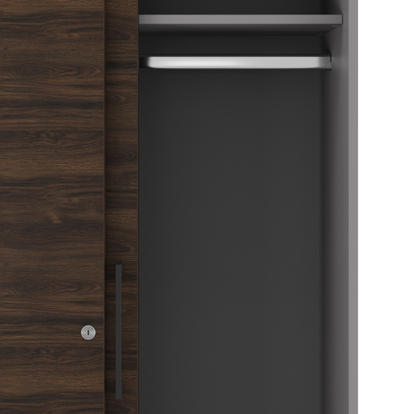 Шкаф-купе гардероб Kobor HKG/5-120/60/M aluminum/charlston