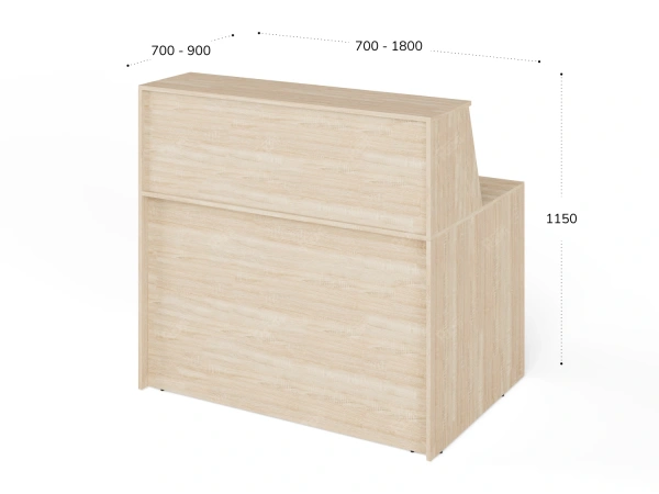 UNITY РРП3-7-16-DS Прямой блок ресепшн с полкой 70-160 1600х700х1250