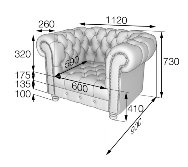 MVK16002 Кресло CH1 Ecotex black MVK16002 Кресло CH1 Ecotex black