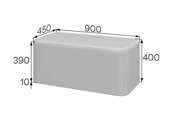 MVK31095 Пуф 90х40 БК-9040 Tempo grey