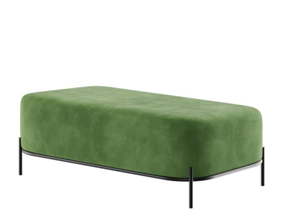 Jive Диван двухместный без спинки JVE-4 Teddy 917/Металл Черный 1250*720*480