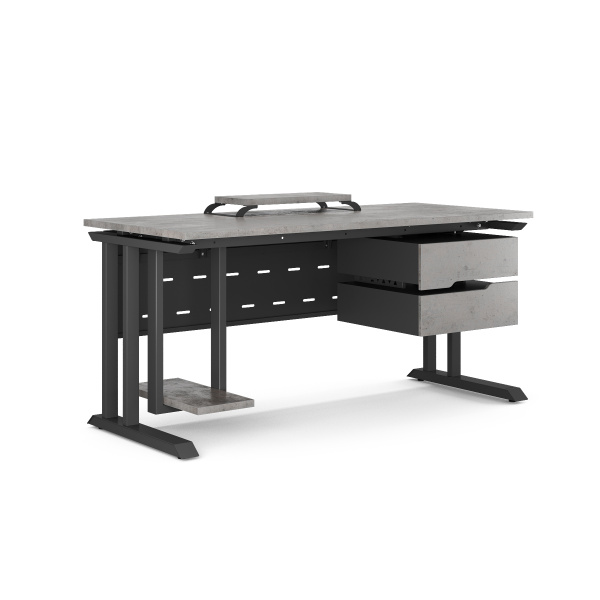 Стол офисный Kobor L1-120/60 black/chicago Стол офисный Kobor L1-120/60 black/chicago