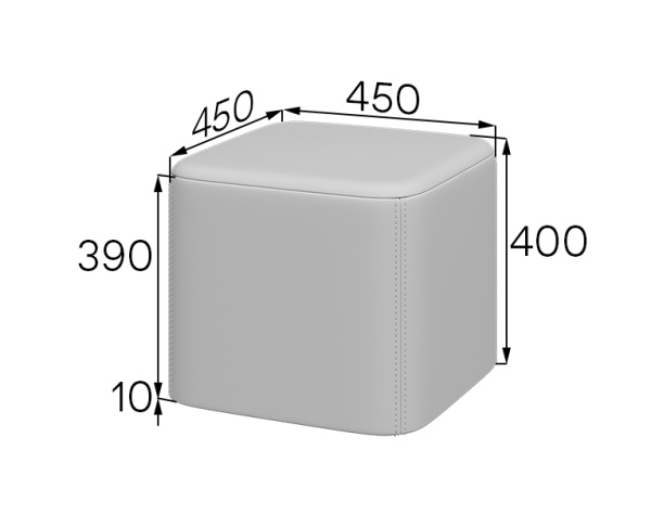 MVK31077 Пуф 45х40 БК-4540 Tempo grey