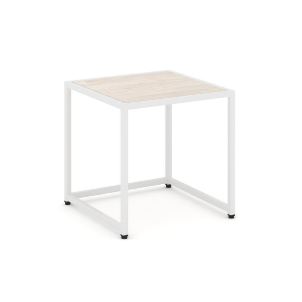 Loft Стол журнальный VR.L-SJK-45 Денвер Светлый/Металл Белый 450*450*450