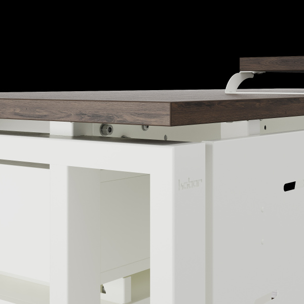 Стол компьютерный Kobor KTS2-180/80 white/charlston