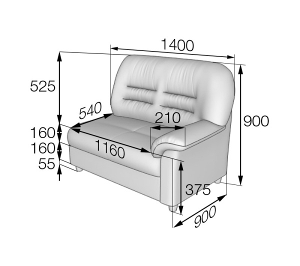 56746 Модуль 2-местный левый P2L Domus brown 56746 Модуль 2-местный левый P2L Domus brown