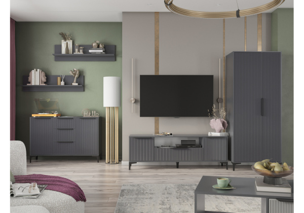 Комод Иадама графит / графит софт