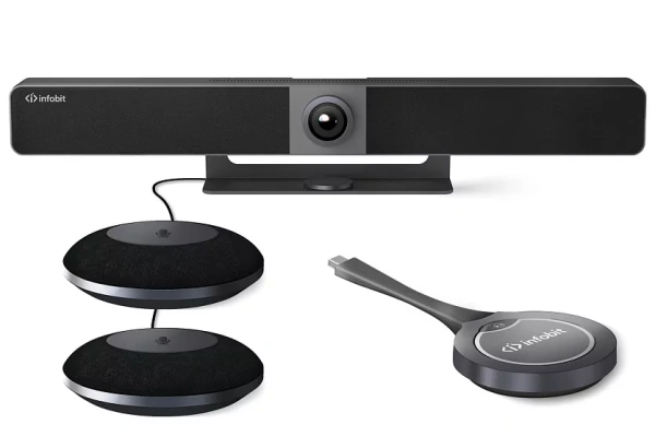 Видеобар iCam VB80 Kit Infobit iCam VB80 Kit : устройство всё-в-одном, кнопка в комплекте - Auto Framing / Speaker Tracking / Presenter Tracking (4 места)