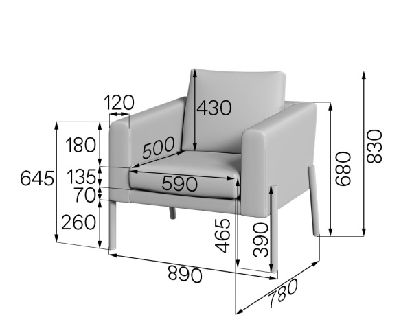57655 Кресло TL1-2 Enzo_CM beige 57655 Кресло TL1-2 Enzo_CM beige
