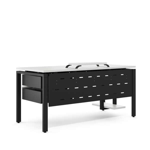 Стол офисный Kobor P-140/70 black/premium Стол офисный Kobor P-140/70 black/premium