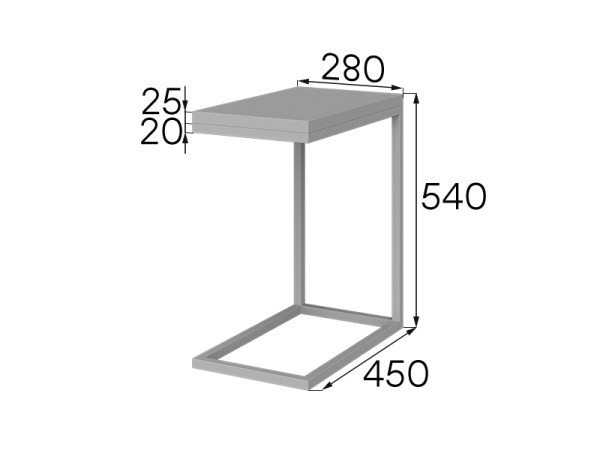 MVK59223 Стол 450х280х540 Т1 -