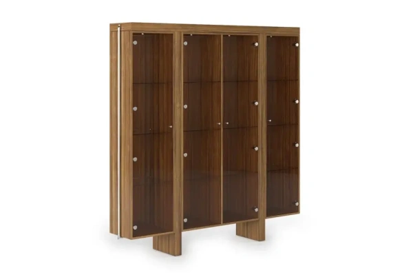 DAO Walnut Шкаф со стеклянными дв., стенка зеркало DA 2223 DAO Walnut Шкаф со стеклянными дв., стенка зеркало DA 2223